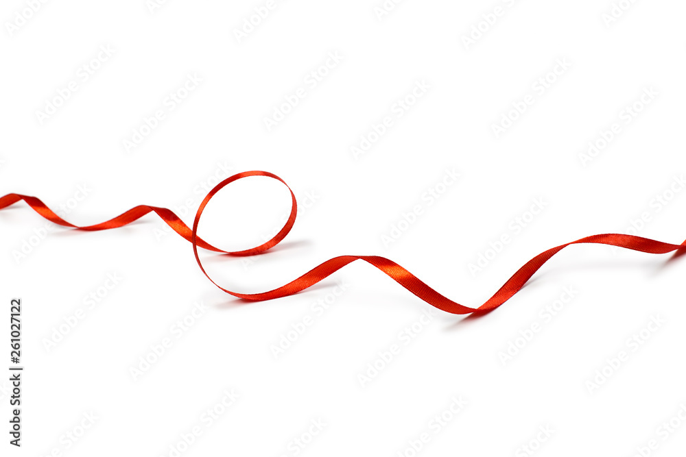 Red ribbon isolated on white Red ribbon isolated on white