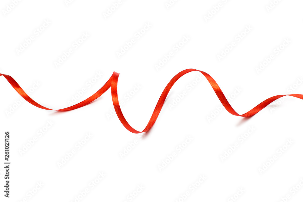 Red ribbon isolated on white Red ribbon isolated on white