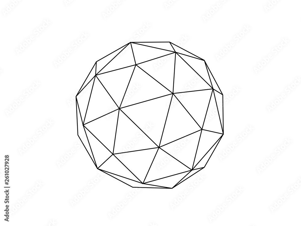 Geodesic sphere illustration vector Geodesic sphere illustration vector