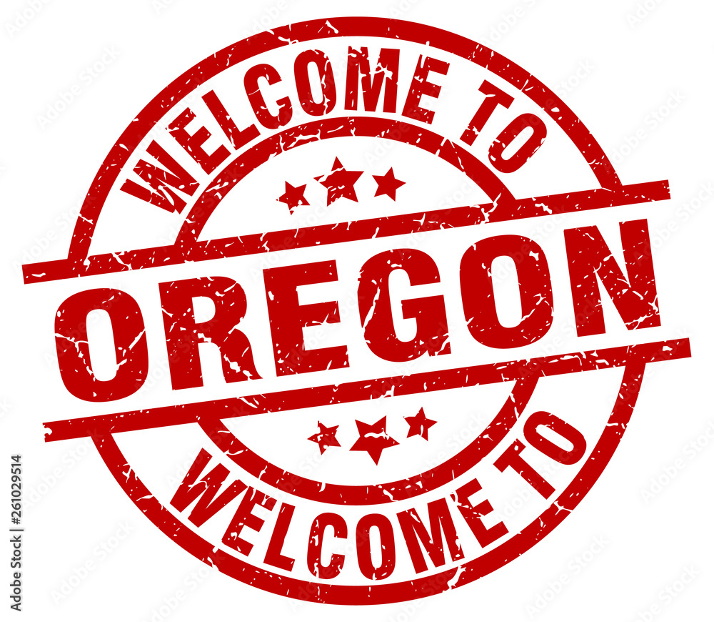 welcome to Oregon red stamp welcome to Oregon red stamp