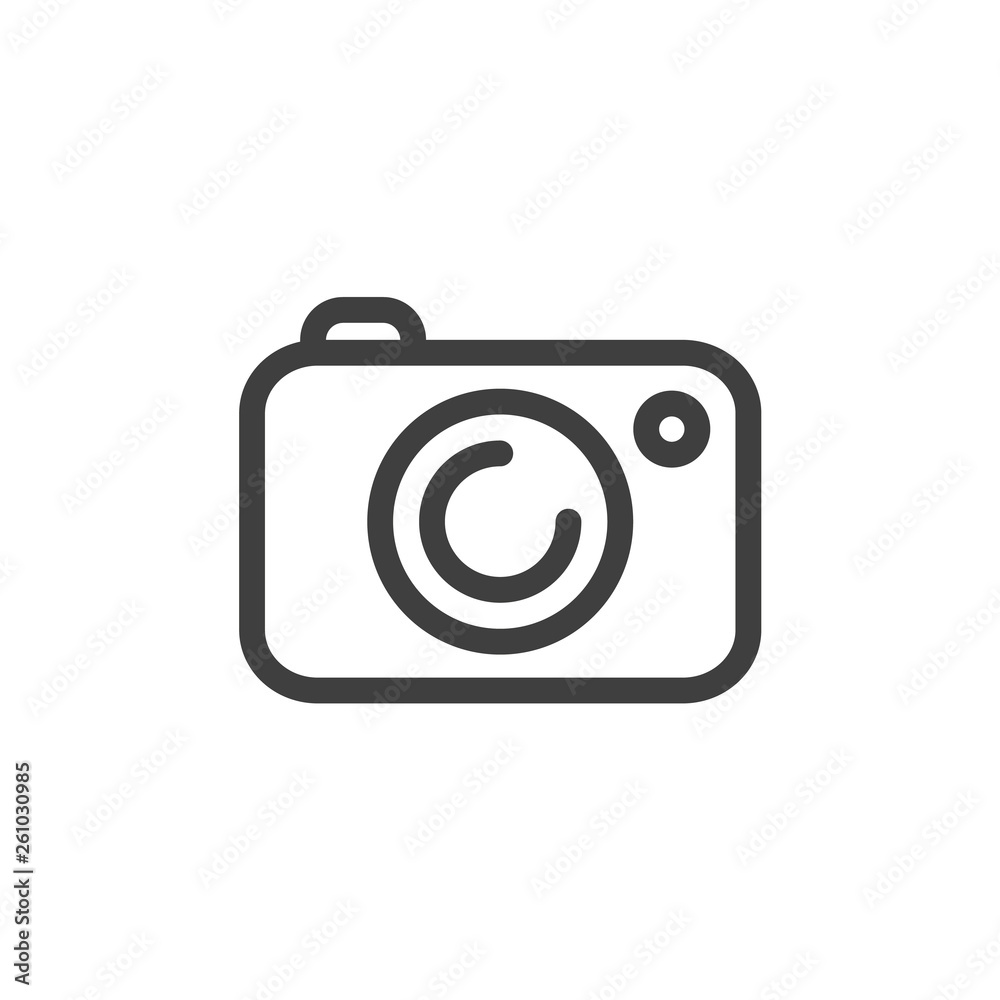 Modern Camera Icon. Simple Design. Vector Lines Modern Camera Icon. Simple Design. Vector Lines