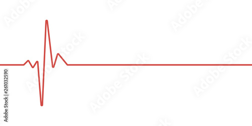 red heartbeat line icon