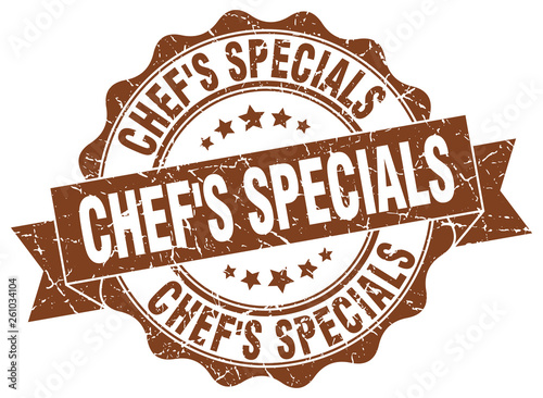 chef's specials stamp. sign. seal