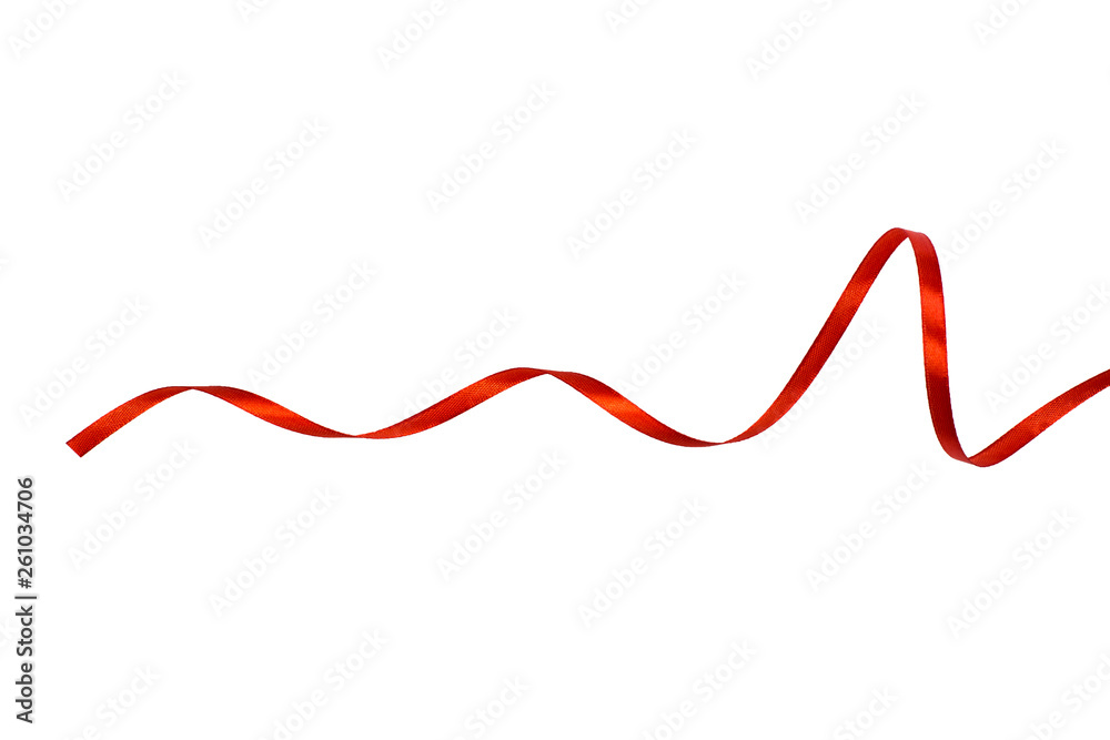 Red ribbon isolated on white Red ribbon isolated on white