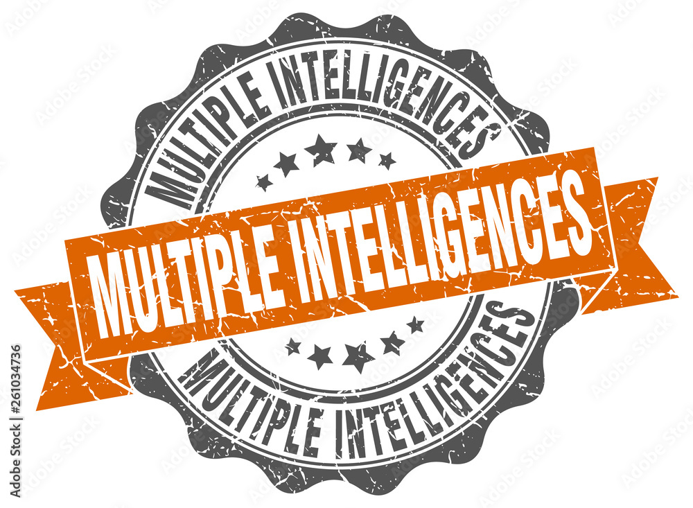 Obraz premium multiple intelligences stamp. sign. seal