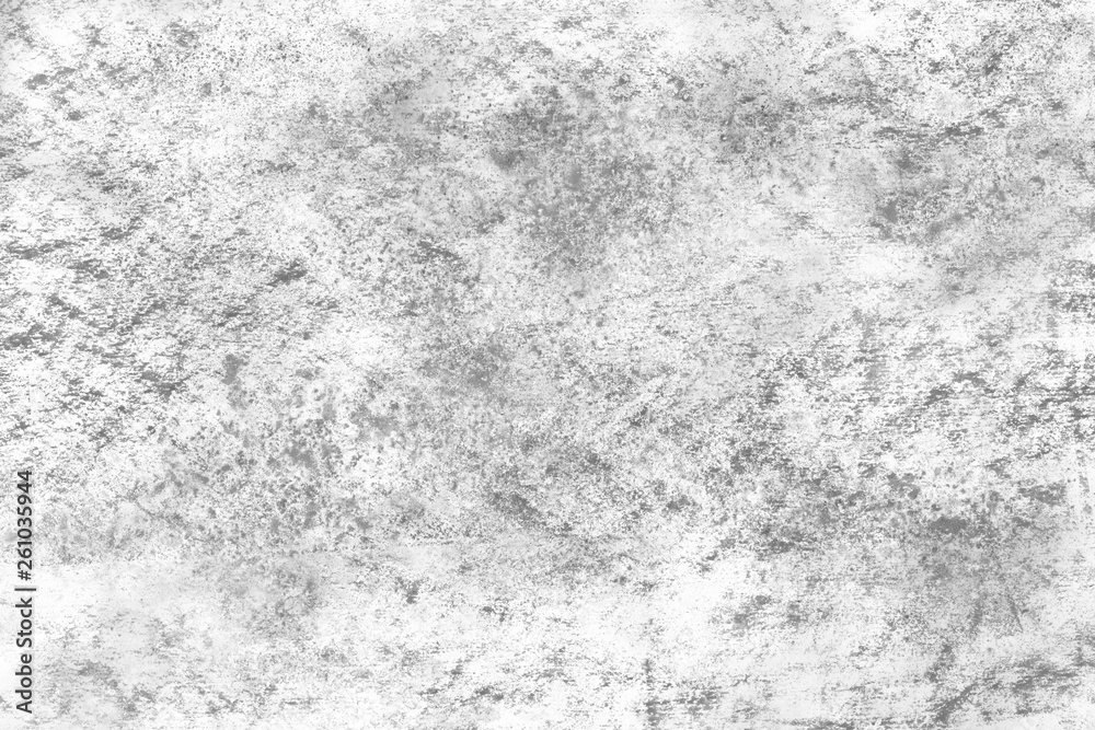 Fototapeta premium Gray acrylic background on white paper. Paint leaks and ombre effects. 