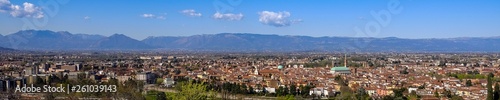 Panoramic view of Vicenza fron Monte Berico. Gigapixel landscape. Vicenza, Veneto, Italy. 26 March 2019 photo