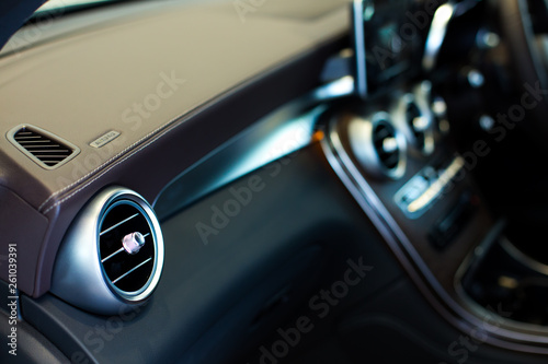 Car Air Conditioner. Luxury car Interior