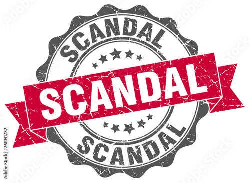 scandal stamp. sign. seal