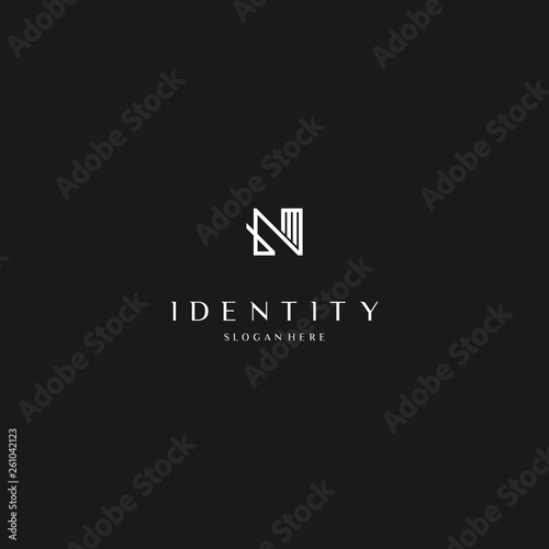 Abstract letter N logotype. Modern logo idea sign. Universal emblem vector icon, n letter real estate logo design. n letter logo design vector.