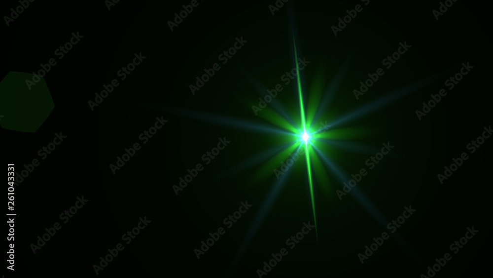 green lens flare