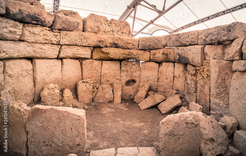 Megalithic temple complex - Hagar Qim in Malta