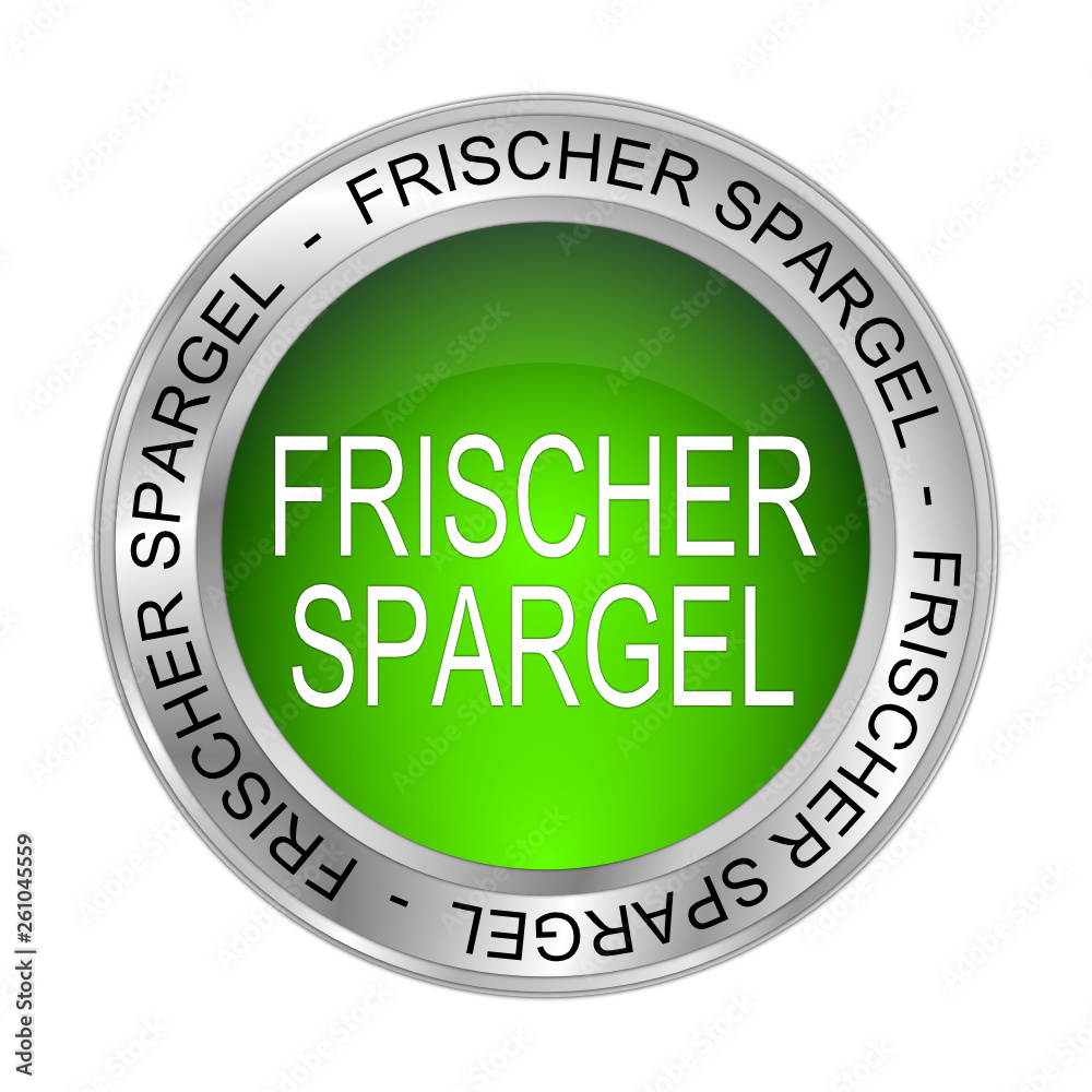 fresh Asparagus Button - in german - 3D illustration fresh Asparagus Button - in german - 3D illustration
