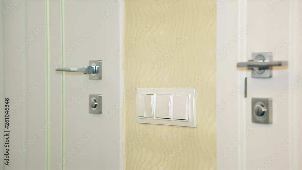 The child turns off the light in the toilet and the bathroom HD 1080p The child turns off the light in the toilet and the bathroom HD 1080p