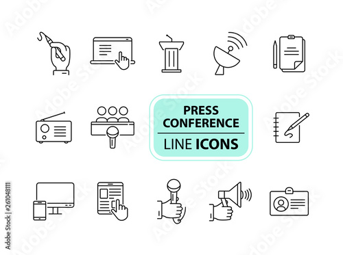 Press conference icons