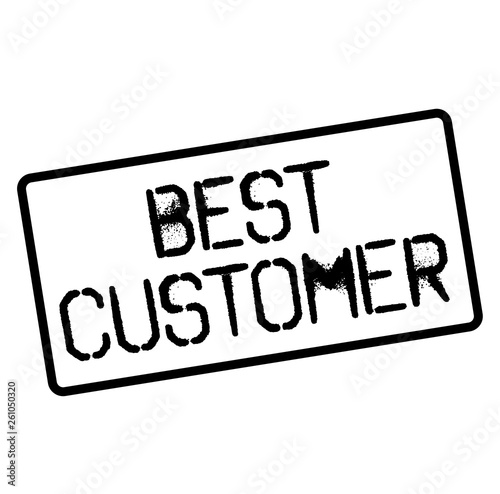 BEST CUSTOMER stamp on white