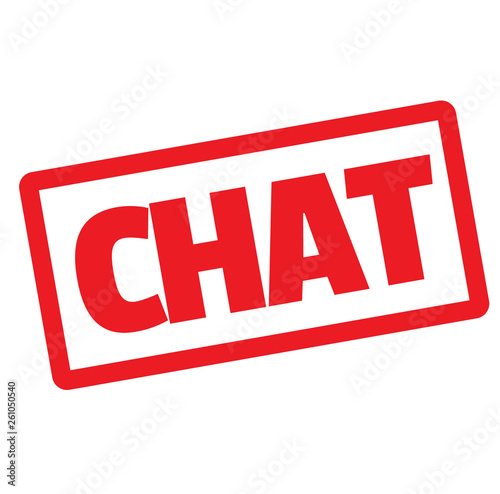 CHAT stamp on white