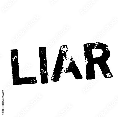 LIAR stamp on white