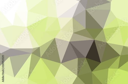 Geometric green yellow gray color shades abstract texture background, Illustration