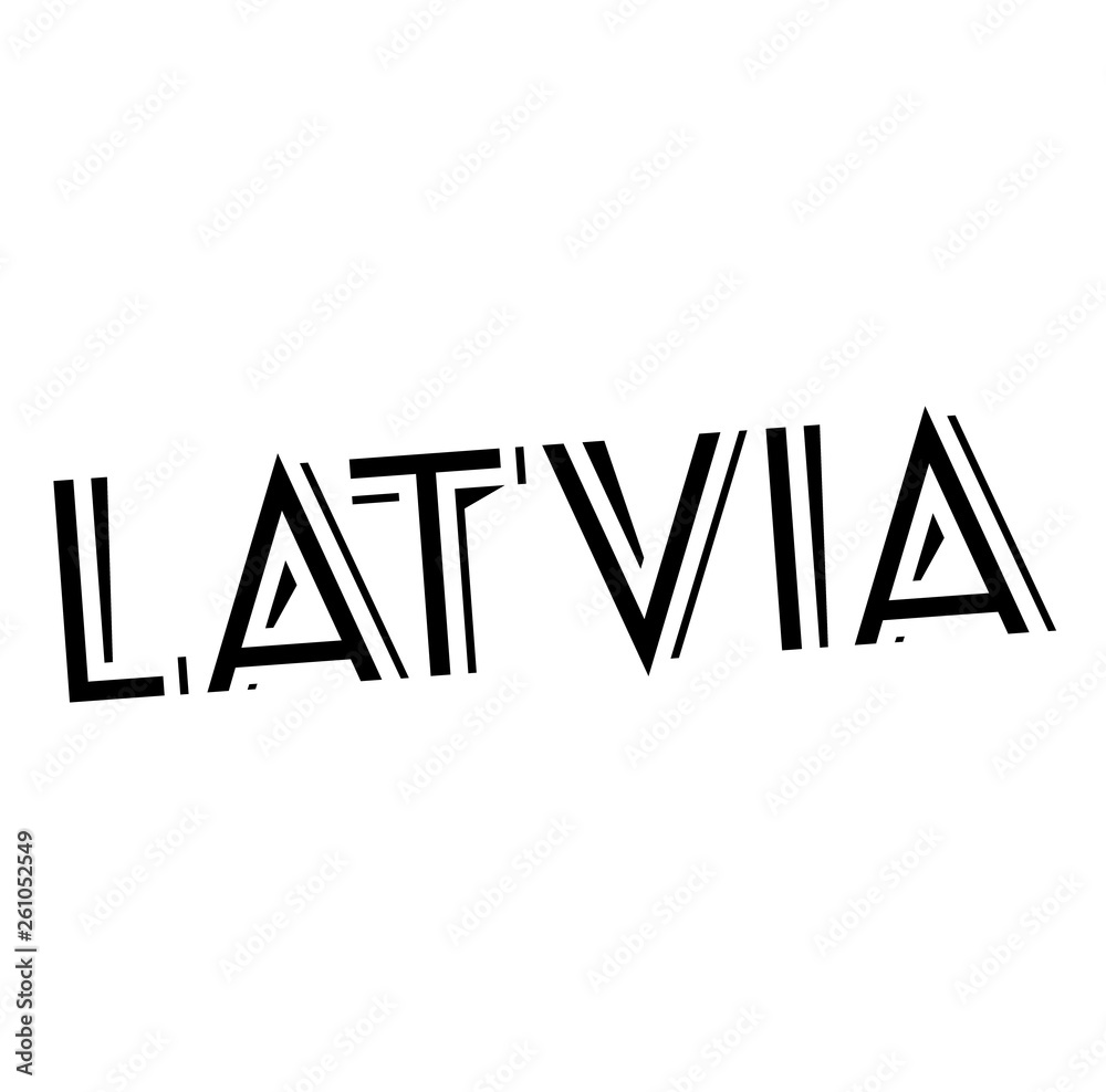 LATVIA stamp on white