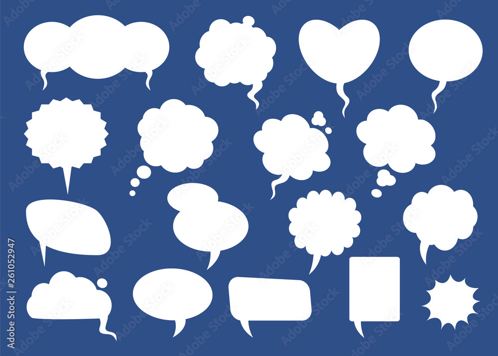 Set of comic speech balloons. Vector Illustration. Set of comic speech balloons. Vector Illustration.