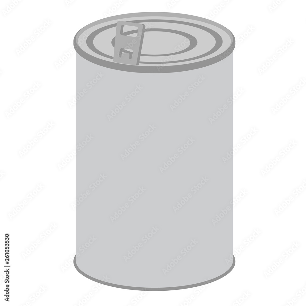 Tin flat illustration Tin flat illustration