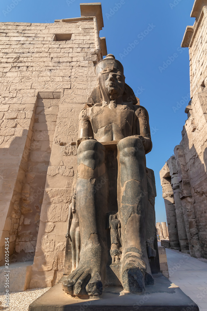 Entrance to Luxor Temple, a large Ancient Egyptian temple complex located on the east bank of the Nile River in the city today known as Luxor (ancient Thebes).