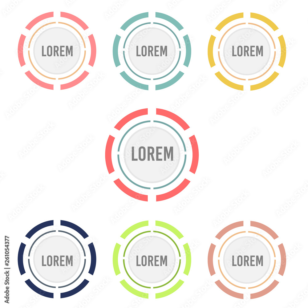 vector illustration of circle button set vector illustration of circle button set