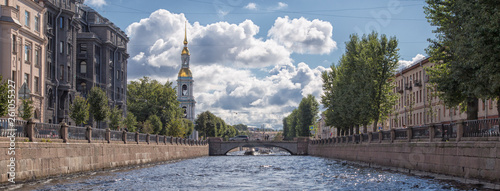 Embankment of the River in Saint Petersburg, Russia.