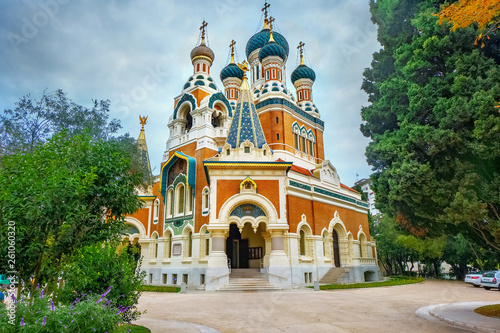  Russian Orthodox Cathedral of St Nicolas in Nice. France photo