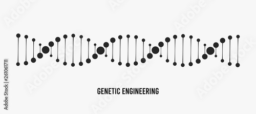 DNA vector illustration. Genetic engineering concept photo