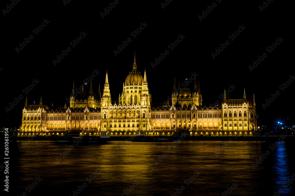 Hungary Parliament building at night time