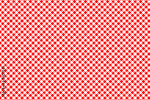 Red Gingham pattern. Texture from rhombus/squares for - plaid, tablecloths, clothes, shirts, dresses, paper, bedding, blankets, quilts and other textile products. Vector illustration.