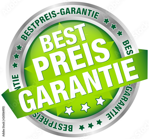 Button Banner "Bestpreis-Garantie" Grün/Silber