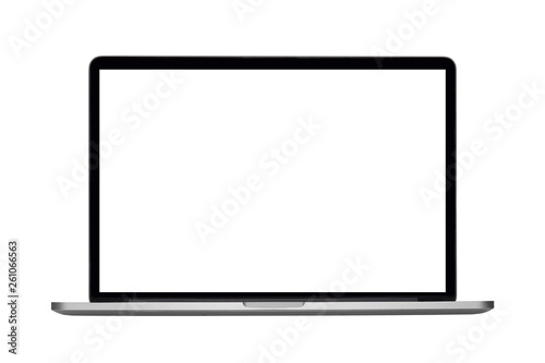 Laptop or notebook on white background photo