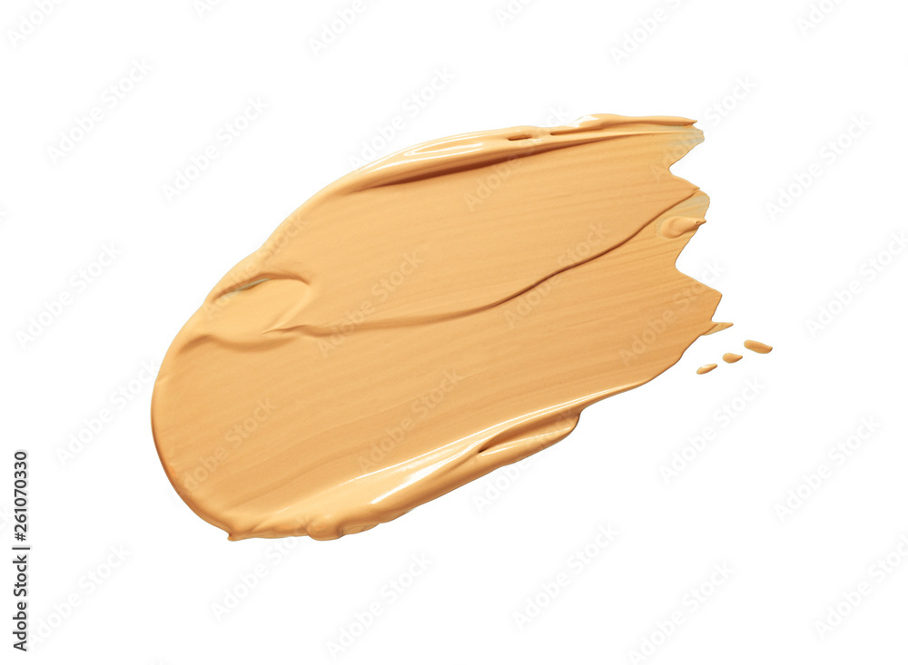 Foundation bb cc smudged sample isolated on a white background Foundation bb cc smudged sample isolated on a white background