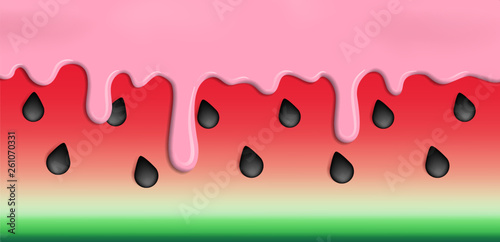 watermelon melting ice cream horizontal texture