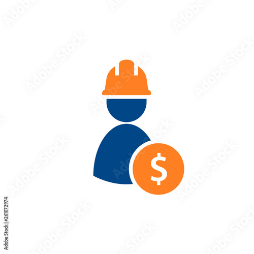 Labor cost concept icon. Clipart image isolated on white background