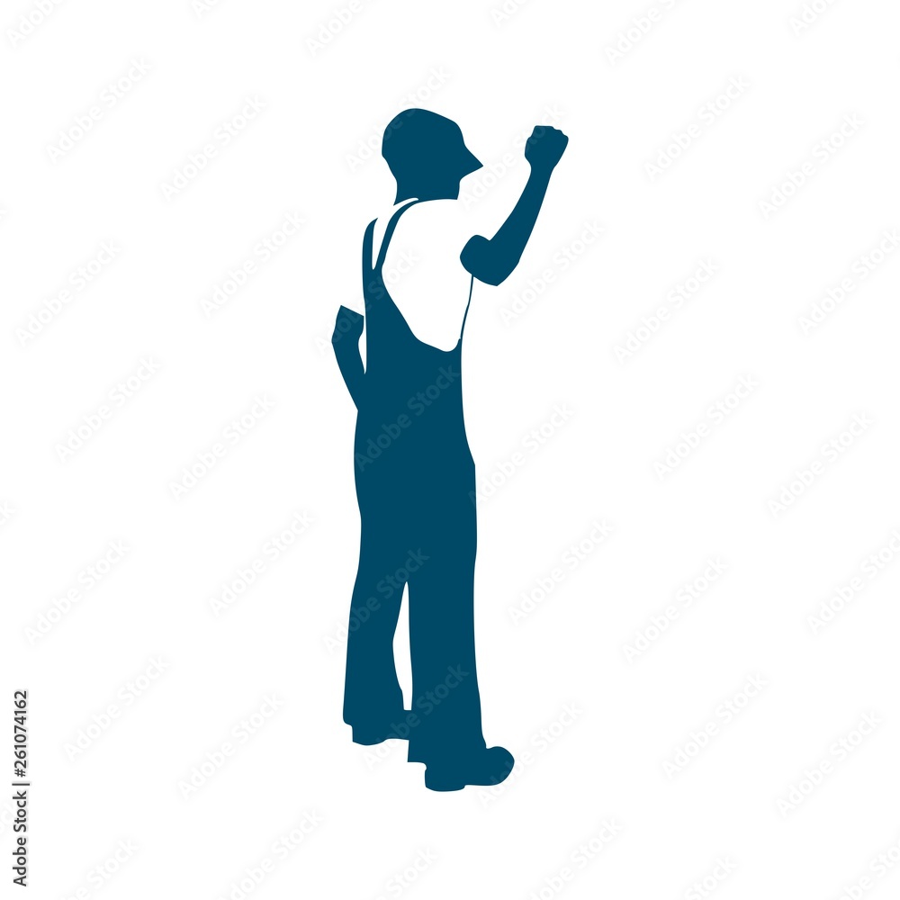 Aggressive man ready to attack with fists. Fighting people. Male characters in flat style. Aggressive man ready to attack with fists. Fighting people. Male characters in flat style.
