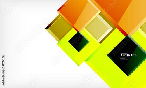 Geometric abstract background, modern square design