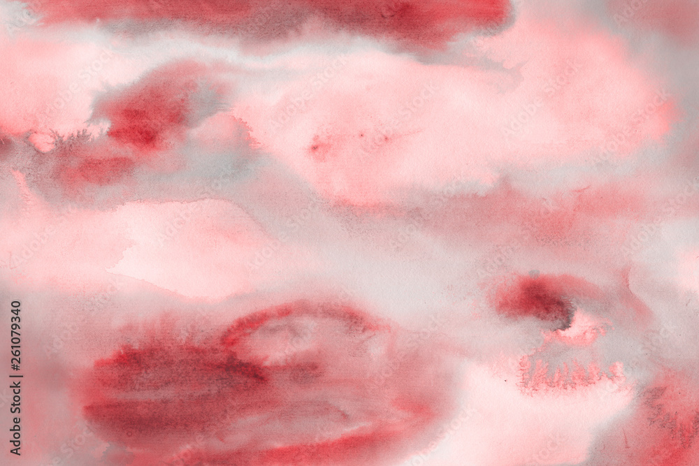 Red watercolor and ink paper textures on white background. Chaotic stylish abstract organic design. Red watercolor and ink paper textures on white background. Chaotic stylish abstract organic design.