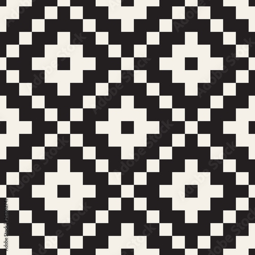 Vector seamless pattern. Abstract geometric background. Stylish ethnic design with zigzag elements.