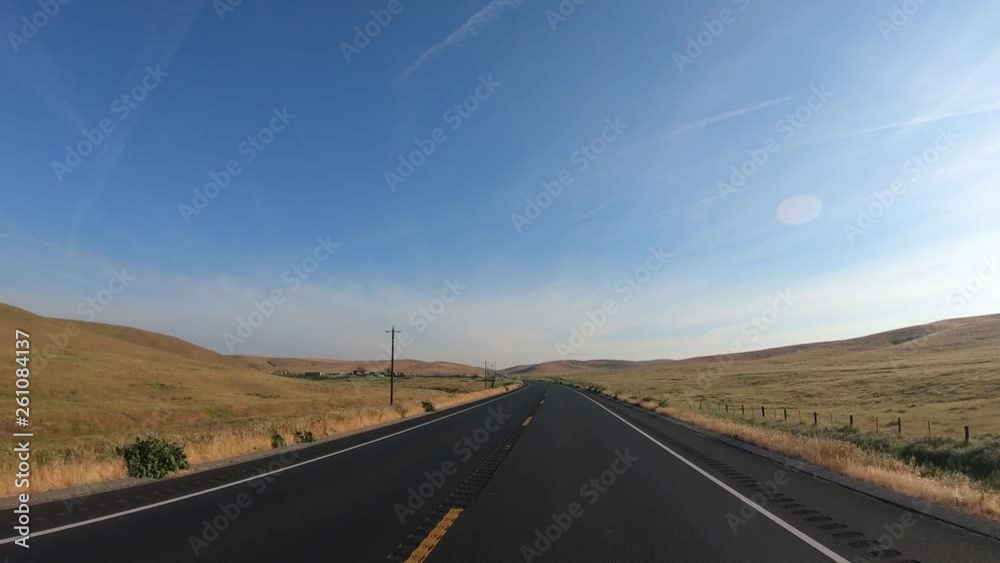 Driving Time Lapse on Rural Road past Farmland and Semi Trucks, Spring Day Driving Time Lapse on Rural Road past Farmland and Semi Trucks, Spring Day