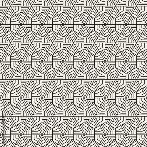 Vector seamless hexagonal pattern. Modern stylish texture. Repeating geometric tiles from thin lines. Contemporary graphic design.
