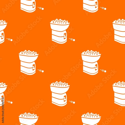 Tennis ball machine pattern vector orange for any web design best