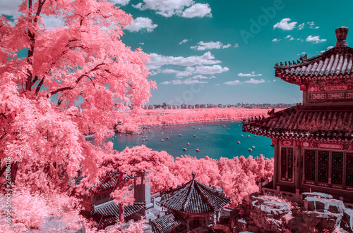 The Summer Palace of Beijing,in infrared light