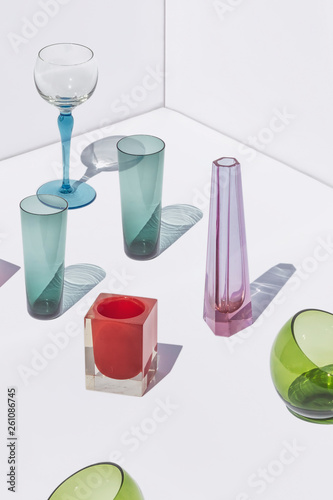 set of glass objects isometry perspective ,isometric,geometry, isometrics, mathematics, clean, collectibles, glass, transparent photo