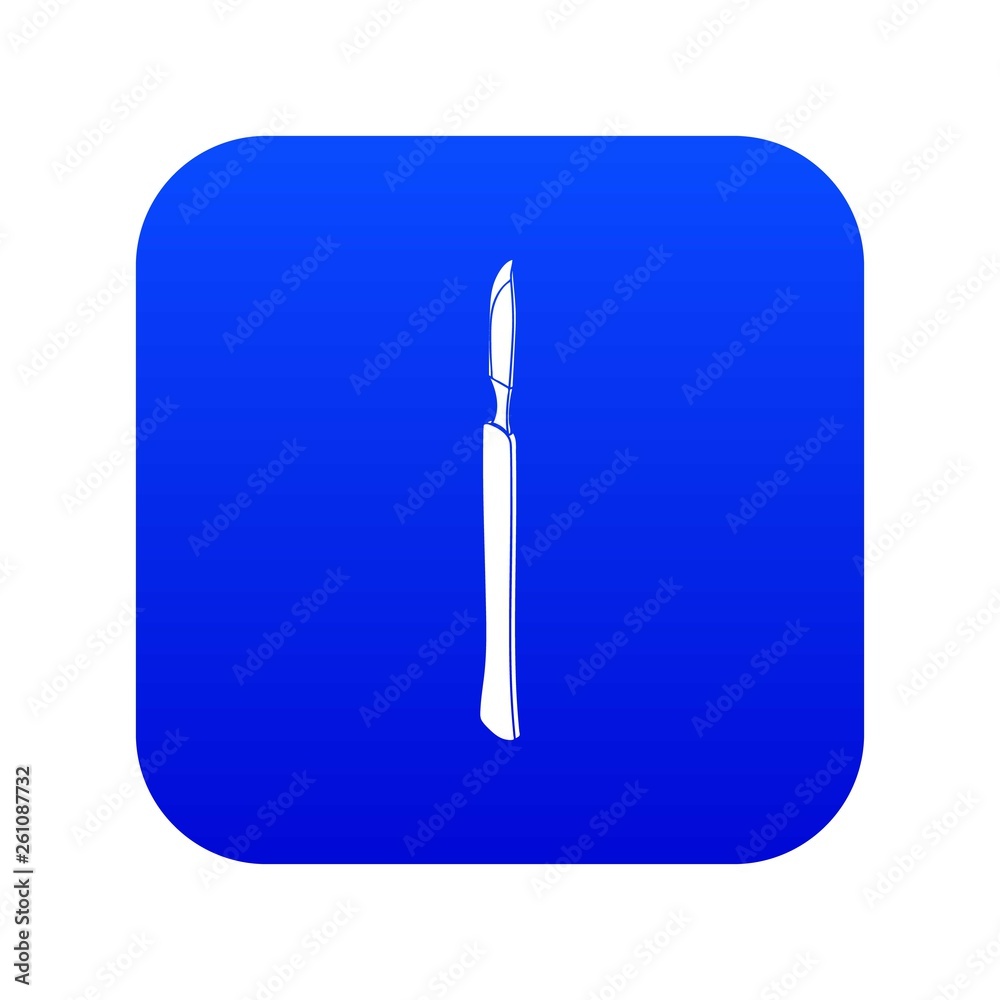 Surgery scalpel icon blue vector isolated on white background Surgery scalpel icon blue vector isolated on white background