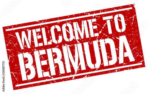 welcome to Bermuda stamp