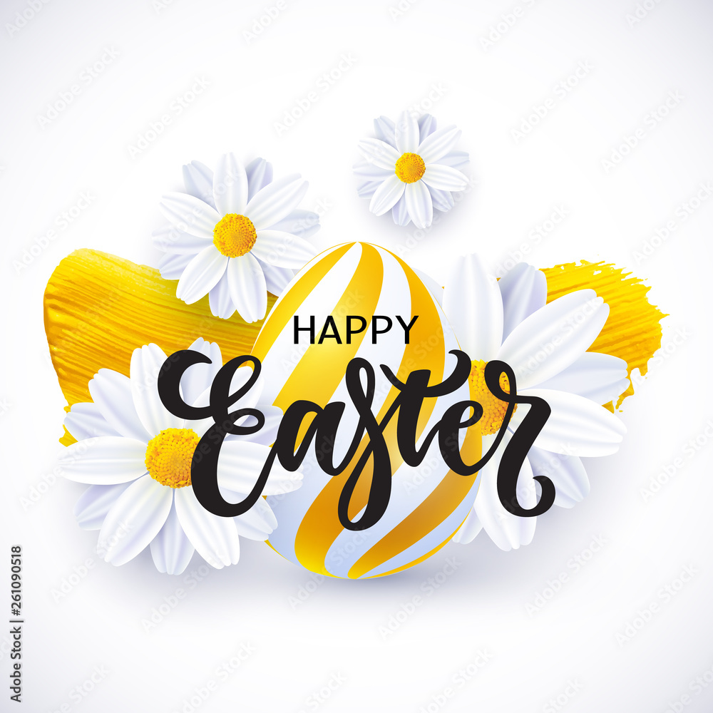 Fototapeta premium Happy Easter vector banner design, eps 10 file.